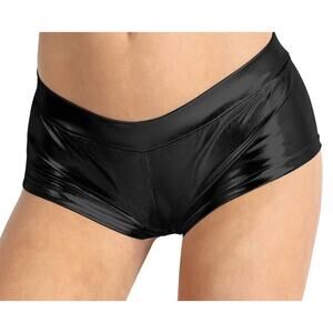 Women Shiny Booty Shorts Boyleg Wetlook Hot Pants Briefs Raves Party Clubwear L